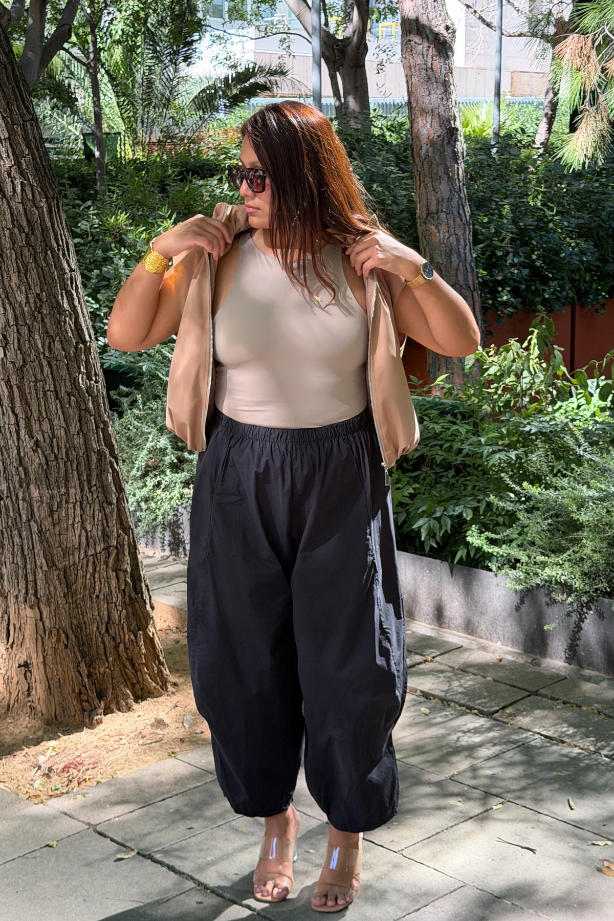 PANTALÓN BARREL NEGRO