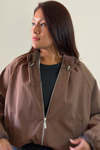 CHAQUETA BOMBER MARRÓN