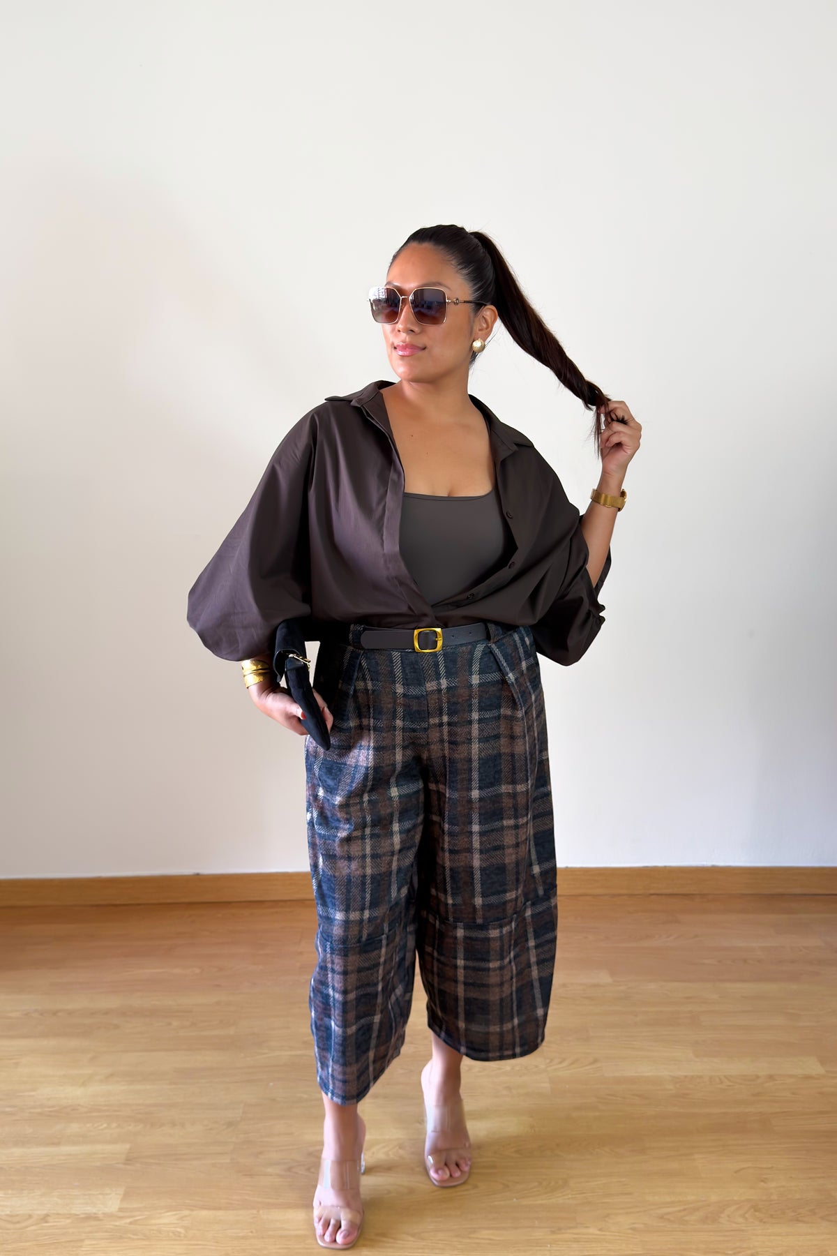 BLUSA BOMBACHA MARRÓN