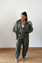 BLUSA BOMBACHA VERDE MILITAR
