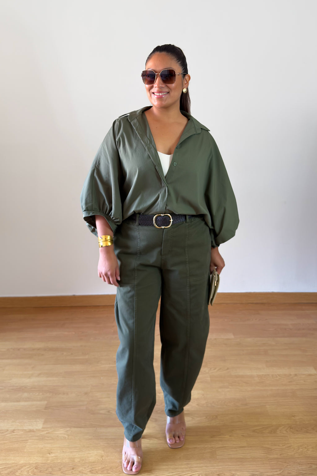 BLUSA BOMBACHA VERDE MILITAR