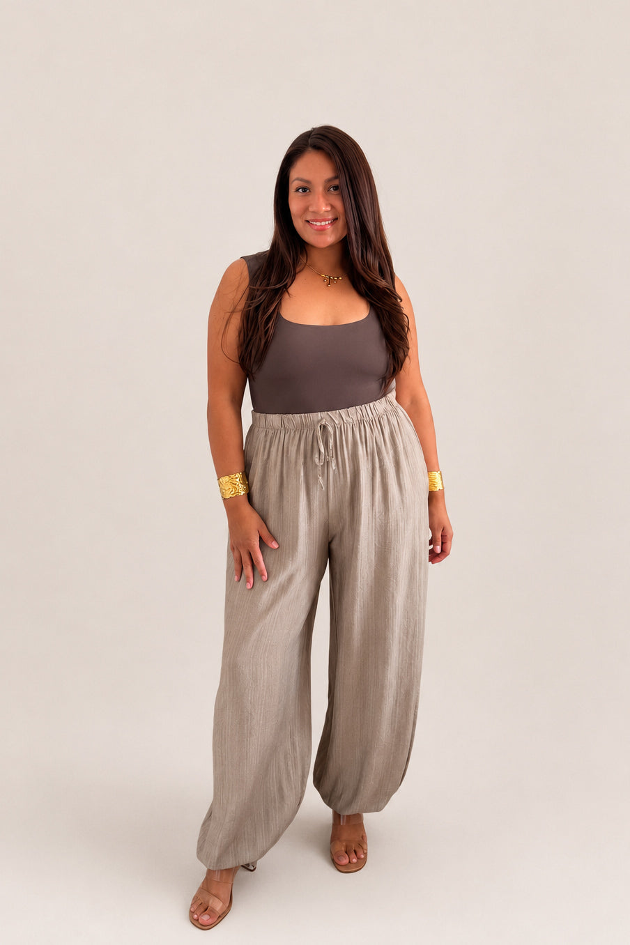 PANTALON BALLON TAUPE
