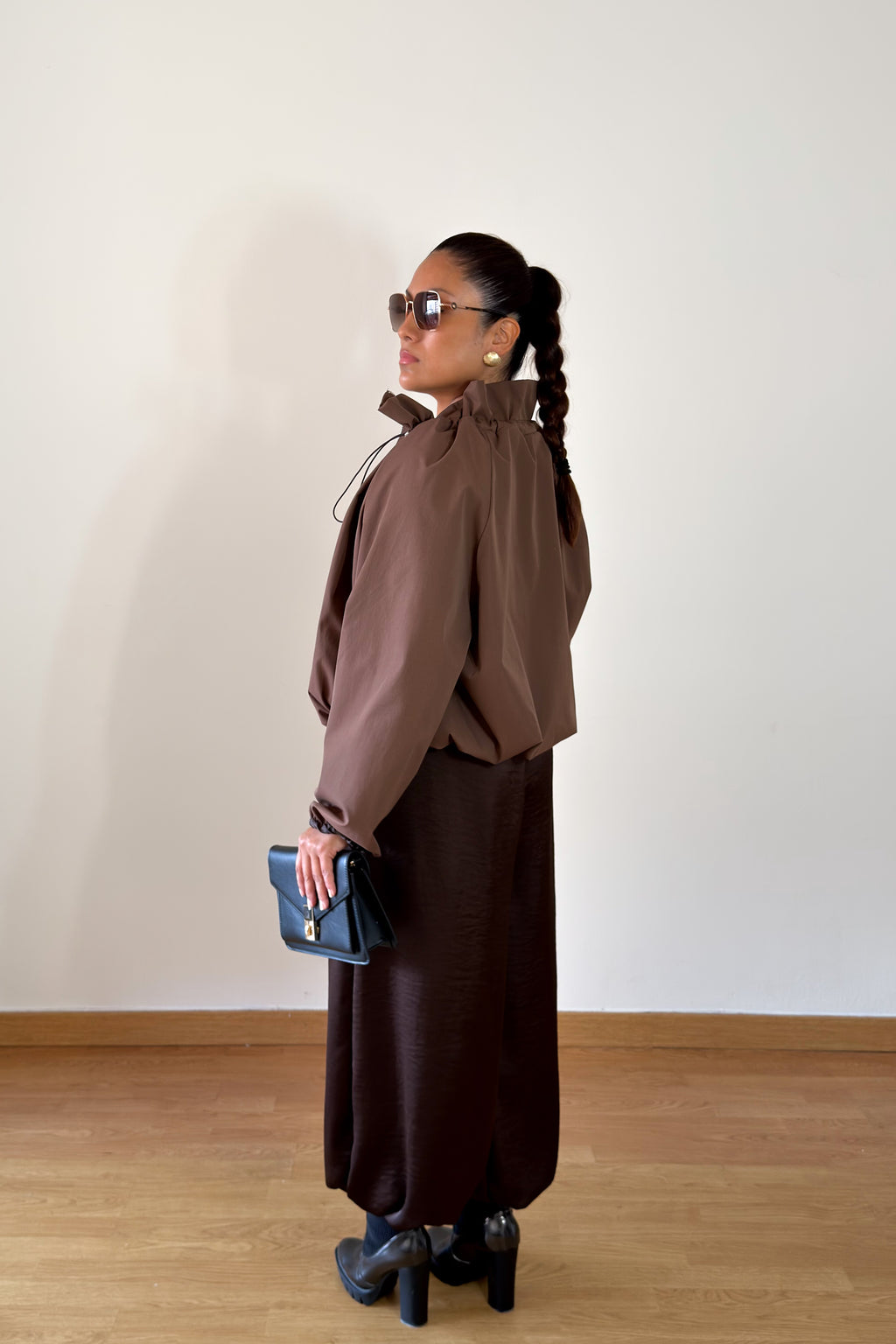 CHAQUETA BOMBER MARRÓN
