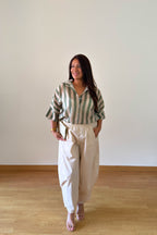 BLUSA RAYAS VERDE