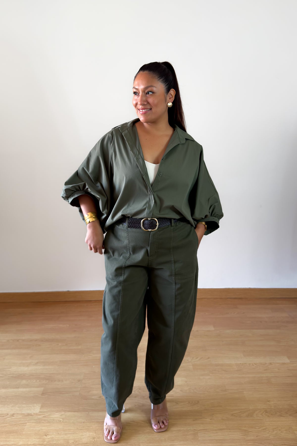 BLUSA BOMBACHA VERDE MILITAR