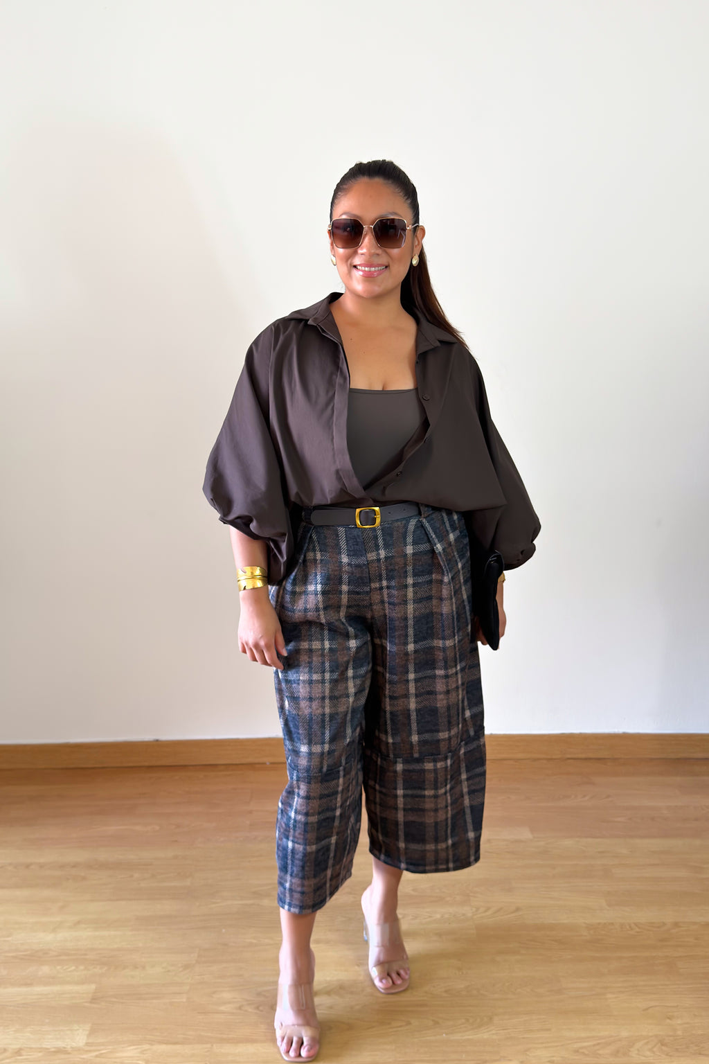 BLUSA BOMBACHA MARRÓN