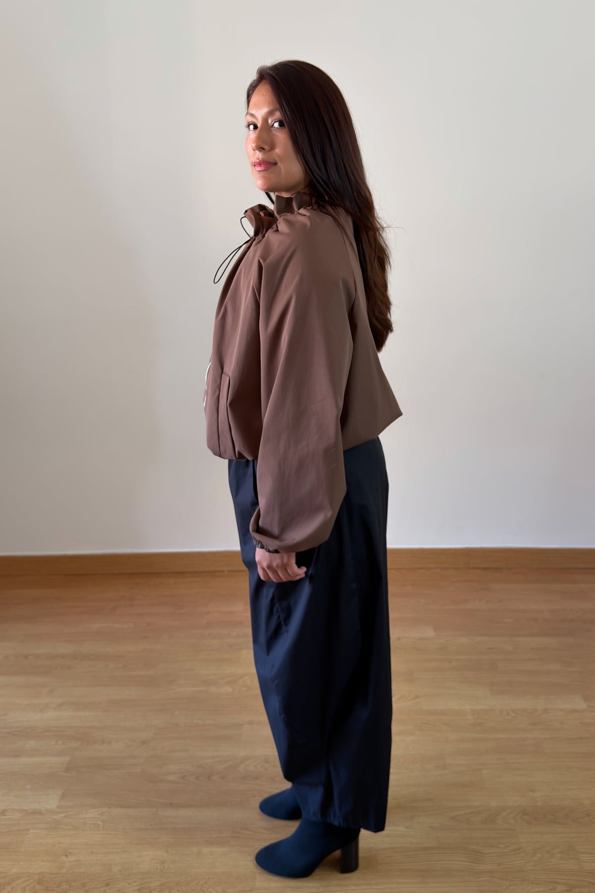 CHAQUETA BOMBER MARRÓN
