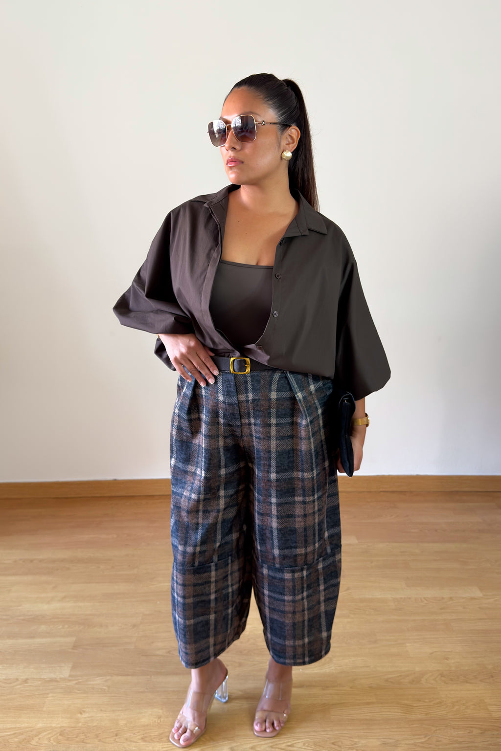 BLUSA BOMBACHA MARRÓN