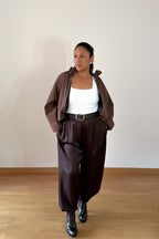 CHAQUETA BOMBER MARRÓN